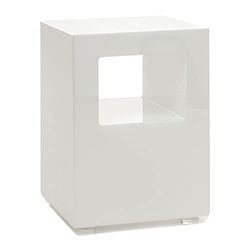 Oresteluchetta tavolino Luminoso, metacrilato, Bianco, H42 x L30 x P30