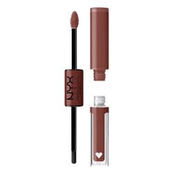 NYX Professional Makeup Brillant à Lèvres Shine Loud, Intensément Pigmenté, Double Embout Rouge à Lèvres et Gloss, Brillance Longue Tenue, Sans Transfert, Teinte : Boundary Pusher (06)