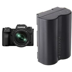 FUJIFILM X-H2 + FUJINON XF16-80mmF4 R OIS WR Kit, Black & Digital 16651409 NP-W235 - Batería de Iones de Litio, Color Negro