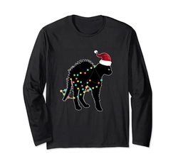 Gatto con palle di Natale luci di Natale Maglia a Manica