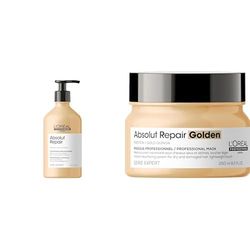 L'Oréal Professionnel Kit Shampoo + Maschera Professionale per Capelli Secchi e Danneggiati, Nutrimento Profondo, Formula Ristrutturante, Absolut Repair, 500ml + 250ml