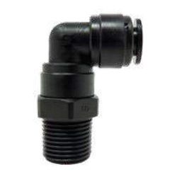 Fluidfit HRPL06R02B Serie HRPL Codo Giratorio Macho Cónico BSPT, 6 mm Tamaño de Tubo, 1/4" Rosca, Paquete de 50