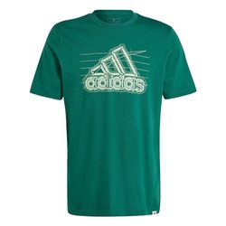 adidas Growth Badge Graphic Tee Maglietta, Collegiate Green, S Men's