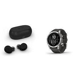 Jabra Elite 7 Active Auricolari In-Ear Bluetooth, Wireless Sport, Nero + Garmin fēnix 7, Smartwatch, 47mm, Display 1,3", Touchscreen, 30 Sport, GNSS multi-band, Silver & Graphite