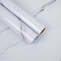 Hode Lámina adhesiva de mármol de textura blanca 30X200cm