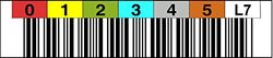 LTO 7 Label horizontale nummercirkel 000001-000099 Cijfercirkel: 000200-000299.