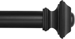 (70 cm – 120 cm) – Tenda per finestra trattamento, stile Ivilon quadrato, diametro 2,9 cm, da 28 a 120 cm, nero