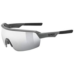 uvex Sportstyle 227 - Lunettes de Sport pour Hommes et Femmes - Anti-Buée - Effet Miroir - Grey Matt/Mirror Silver - One Size