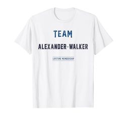 Equipo Alexander-Walker Orgullosa Familia Apellido Apellido Grunge Camiseta