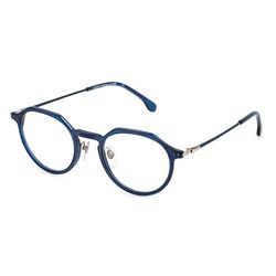 Lozza VL4273N bril, TRANSP.Blue, 49 Unisex volwassenen, Transp.Blue