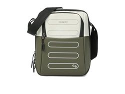 Hedgren Relax M P, Vertical Crossover Medium + RFID Unisex Adulto, Vaporous Grey/Olive