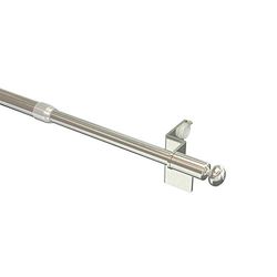 Flair Deco Regolabili bastoni, Disco bastoni con pronta a Sfera, 2 Pezzi, ausdrehbar, Metallico, Acciaio Inossidabile, Ottica, 30 – 50 cm
