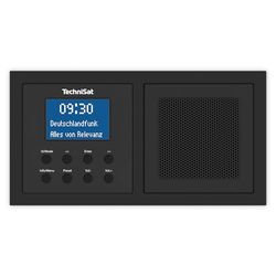 TechniSat DIGITRADIO UP 1 - DAB + Radio encastrable pour installation dans chaque boîtier d'encastrement double (DAB, FM, réception Bluetooth, LCD, dimmable, réveil, minuterie, 2 W RMS) noir