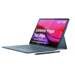 Lenovo Yoga Tab Plus tablet 12,7" 3K (Qualcomm Snapdragon 8 Gen 3, 16 GB RAM, 256 GB UFS 4.0, 144 Hz, Wi-Fi 7, Bluetooth 5.4, Android 14) Tidal Teal, w zestawie klawiatura + długopis