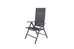 Ambientehome Alu Chaise de Jardin Chaise Chaise Pliante, textilens tuhl, Gris
