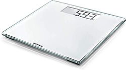 Soehnle Báscula digital Style Sense Comfort 100, peso de baño de gran comodidad y apoyo seguro, báscula corporal con pantalla LCD fácilmente legible, báscula plana, color blanco