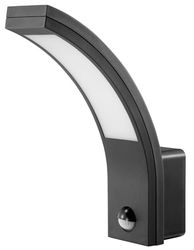 EL-HOME Luminaire de façade LED ML-20B7 avec détecteur de mouvement 140° PIR, 15W, 1000lm, capteur crépusculaire, IP54 - pour extérieur, applique murale, éclairage extérieur - noir