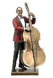 Double Bass Player Statue Sculpture Figurine - Jazz Band Collection