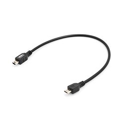 Systeem-S Korte Micro USB naar Mini, USB-oplaadkabel, 30 cm