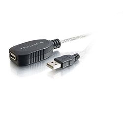 C2G 12m Active-USB 2.0 A manspersoon To USB 2.0 A vrouwtje zwart Active USB Extension kabel, Long Distance USB Extension Lead...