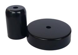 Zarivy Ensemble de fleurs et douilles métalliques noires, idéales pour l'éclairage décoratif et le style industriel.