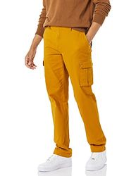 Amazon Essentials Pantalón corto cargo, elástico y de corte clásico (disponible en tallas grandes y largos especiales) Hombre, Caramelo, 35W / 28L