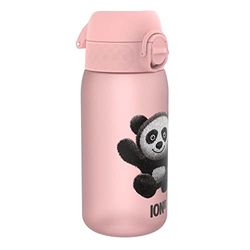 ION8 Kinder Waterfles, 350 ml/12 oz, Lekvrij, Makkelijk te Openen, Veilige Vergrendeling, Vaatwasmachinebestendig, BPA Vrij, Draaghandvat, Makkelijk Schoon te Maken, Geurvrij, Panda Ontwerp Drinkfles