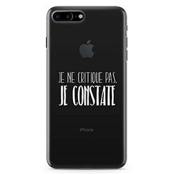 Zokko iPhone 8 Plus Plus fodral "I don't Critititical I notate" - iPhone 8 Plus Plus storlek - mjukt genomskinligt bläck vitt