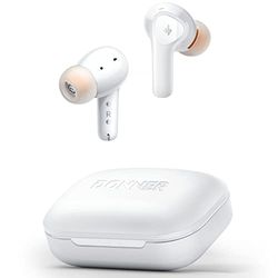 Donner Draadloze oordopjes met ruisonderdrukking, Bluetooth 5.2-oortelefoons met 4 microfoons heldere oproepen, 12 mm stuurprogramma's, app voor aangepaste EQ, 32 uur speeltijd, snel opladen,