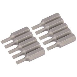Draper 64024 3mm 1/4" Hex Plain Slot Insert Bit 25mm Lang (10 Stuk)