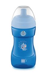 MAM Sports Cup Plastic Cup with Spout, 12+ Months, 330 ml, Light Blue