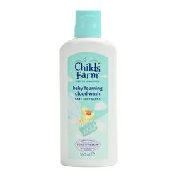Childs Farm Baby Foaming Cloud Face & Body Wash, Baby Soft Scent | Tear-free, Gently Cleanses & Soothes | Suitable for Newborns with Dry, Sensitive Skin, 160ml