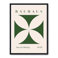 AlexandreHouse Tableau bauhaus vert fleur