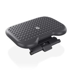 VoltShine Repose-pieds inclinable et réglable en hauteur, couleur noire, idéal pour améliorer la posture et le confort au travail.