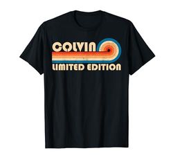 COLVIN Surname Retro Vintage 80s 90s Birthday Reunion Camiseta