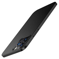 Galful Beschermhoes voor iPhone 13 Pro Max, ultradun, mat, harde polycarbonaat, beschermhoes, dun, bumper, beschermhoes, krasbestendig, hardcase, zacht, anti-vingerafdruk, 6,7 inch, zwart