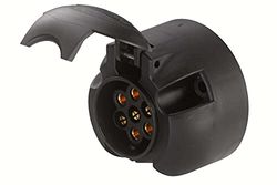 HELLA Prise - 7pôle - Fiche: Fiche plate - noir - DIN/ISO: 1724 N-Typ - Quantité: 25 - 8JB 006 462-001