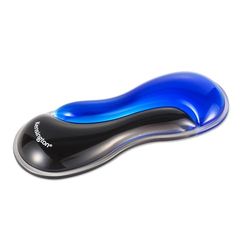 Kensington Slim Duo Gel Mouse and Trackball Wrist Rest, 192 x 72 x 22mm, Ergonomic Support for Wrist Strain and Discomfort, Compatible with Low Profile Mice and Trackballs, Black/Blue (K62439WW)