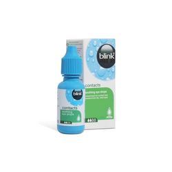 Blink Contacts Eye Drops - Instant Moisturising of Dry Contact Lenses - Lubricating Eye Drops for Tired Eyes with Hyaluronate to Maintain Contact Lens Comfort, Refreshing Contact Lens Eye Drops, 10 ml