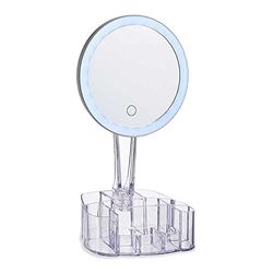 Espejo de Aumento con LED 1x Blanco Poliestireno 12,6 x 34,5 x 17 cm
