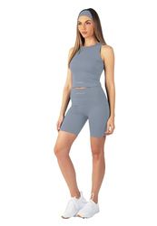 Carlheim Women's Serenita Active Collection Shorts 8", Light Violet, Small