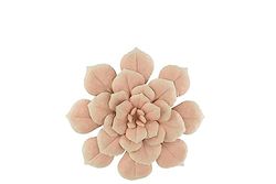 J-Line Wall Deco Flowers Metal Pink Small