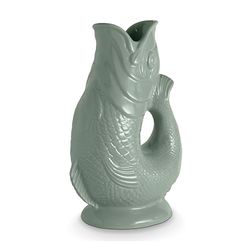 Wade Fish Jug, Earthenware, Iconic UK Heritage, Made in Stoke-on-Trent, 1.2L, Sage Green