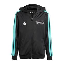 adidas Jongens MERCEDES - AMG PETRONAS FORMULA ONE TEAM DNA FULL ZIP HOOD YOUTH, black/white, 13-14 Years