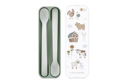 Mepal – Baby Feeding Spoon Mepal Mio – Long-Handled Baby Spoon – Dishwasher-Safe Baby Spoon – Baby Utensils - & BPA-Free - Set of 2 – Little Farm