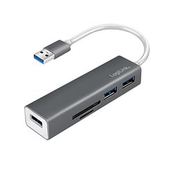 LogiLink UA0306 interface hub USB 3.2 Gen 1 (3.1 Gen 1) Type-A 5000 Mbit/s Zilver, Wit