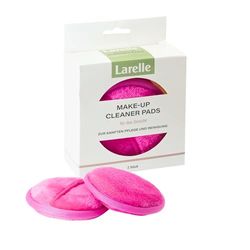 Larelle Makeup Cleaner Pads, Pack of 2, GRS Microfibre Made from Recycled PET Bottles, Reusable, Eco-Friendly, Gentle Care and Cleaning, Gentle Removal with Water Only