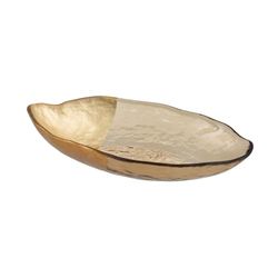 BigBuy Home Golden Glass Centerpiece 23 x 13 cm