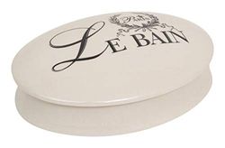 Biscottini Contenedor multifunción con tapa de porcelana con tapa de porcelana, contenedor universal para baño