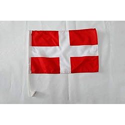 AZ FLAG - Drapeau Savoie Pour Décoration Voiture Avec Attaches En PVC Et Système d'Accroche - Car Flag Savoyard - 100% Polyester - 50g - 45x30 cm